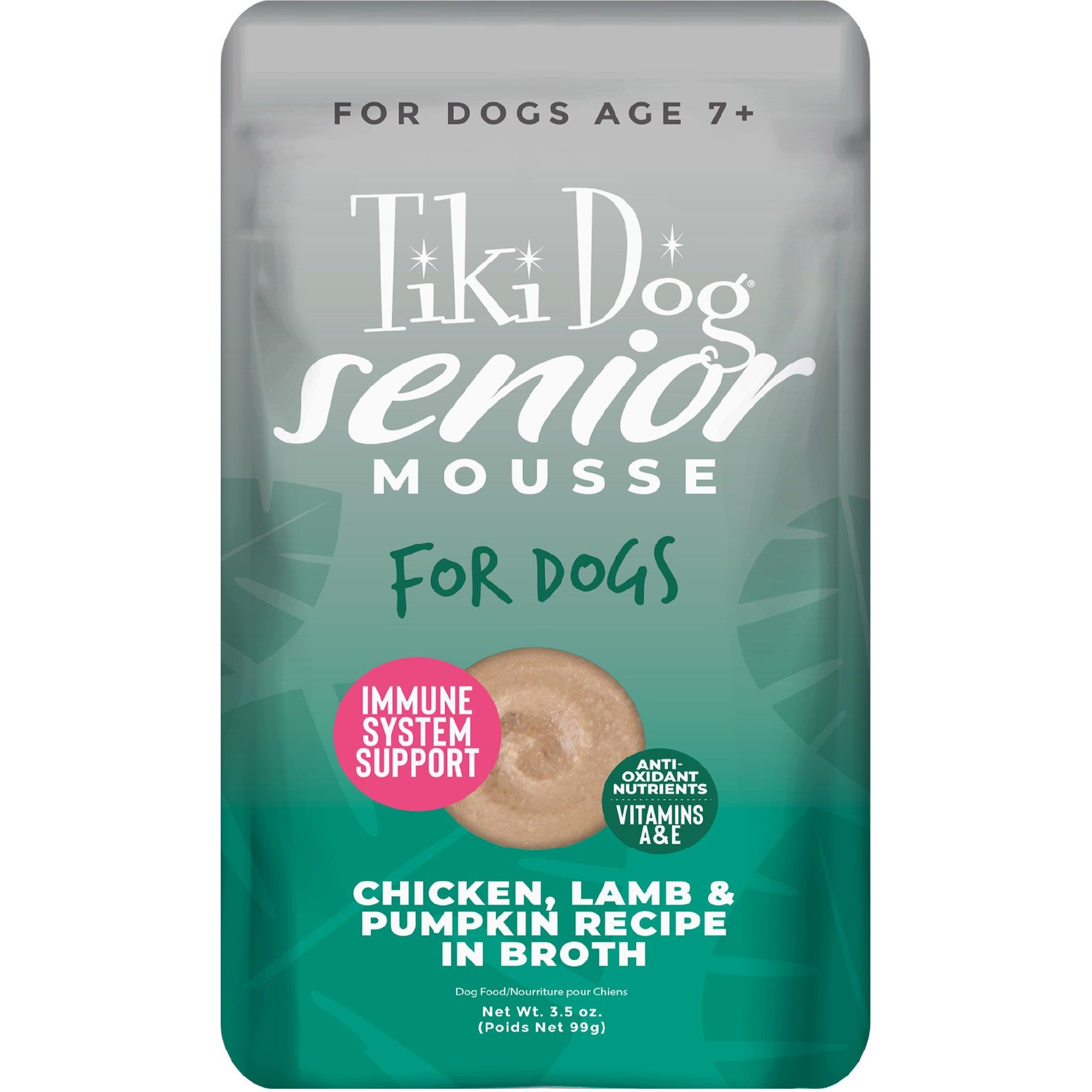 Tiki Dog Senior Mousse Grain-Free Chicken, Lamb & Pumpkin in Broth Wet Dog Food