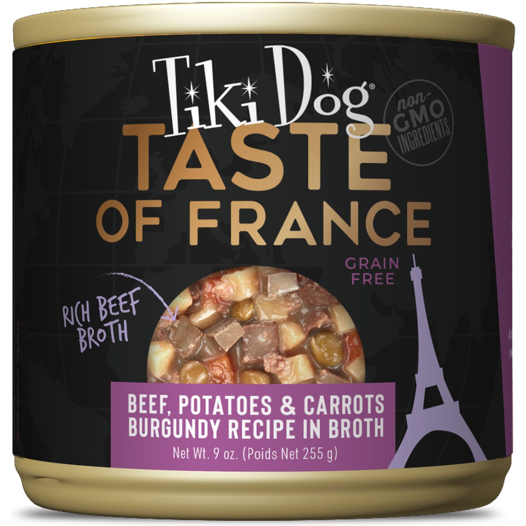 Tiki Dog Taste of the World France Grain-Free Beef, Potatoes & Carrots Burgundy Recipe Wet Dog Food