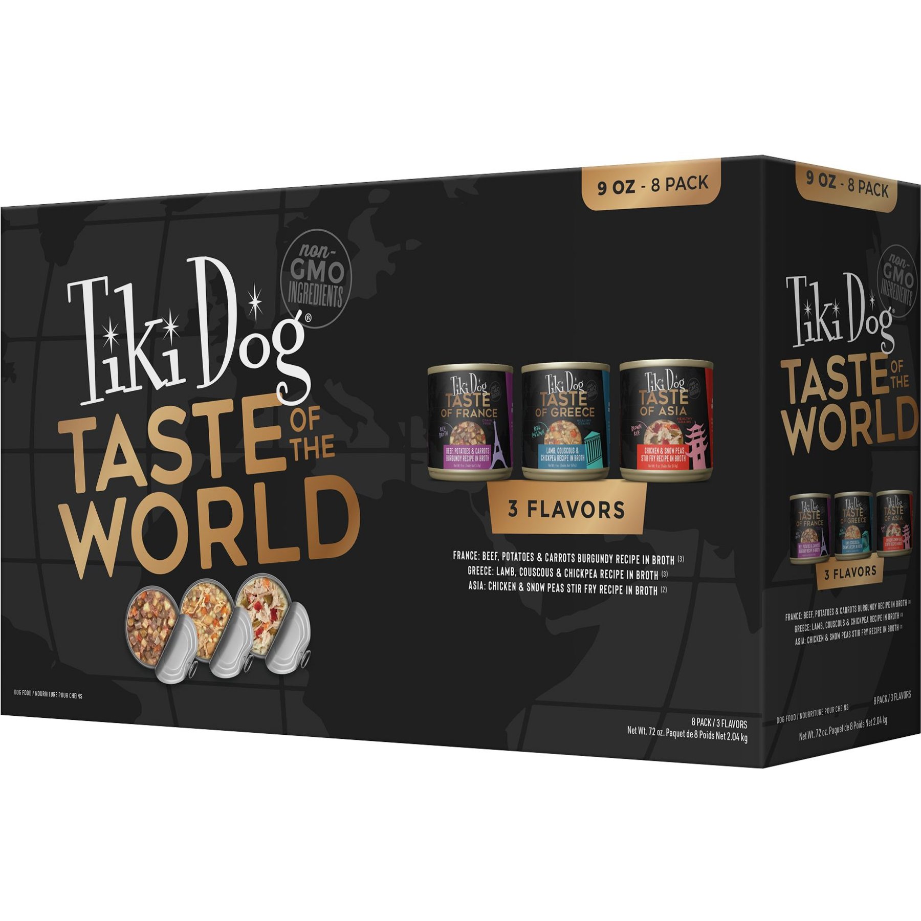 Tiki Dog Tiki Dog Taste of the World Variety Pack NON GMO Wet Dog Food dog food package