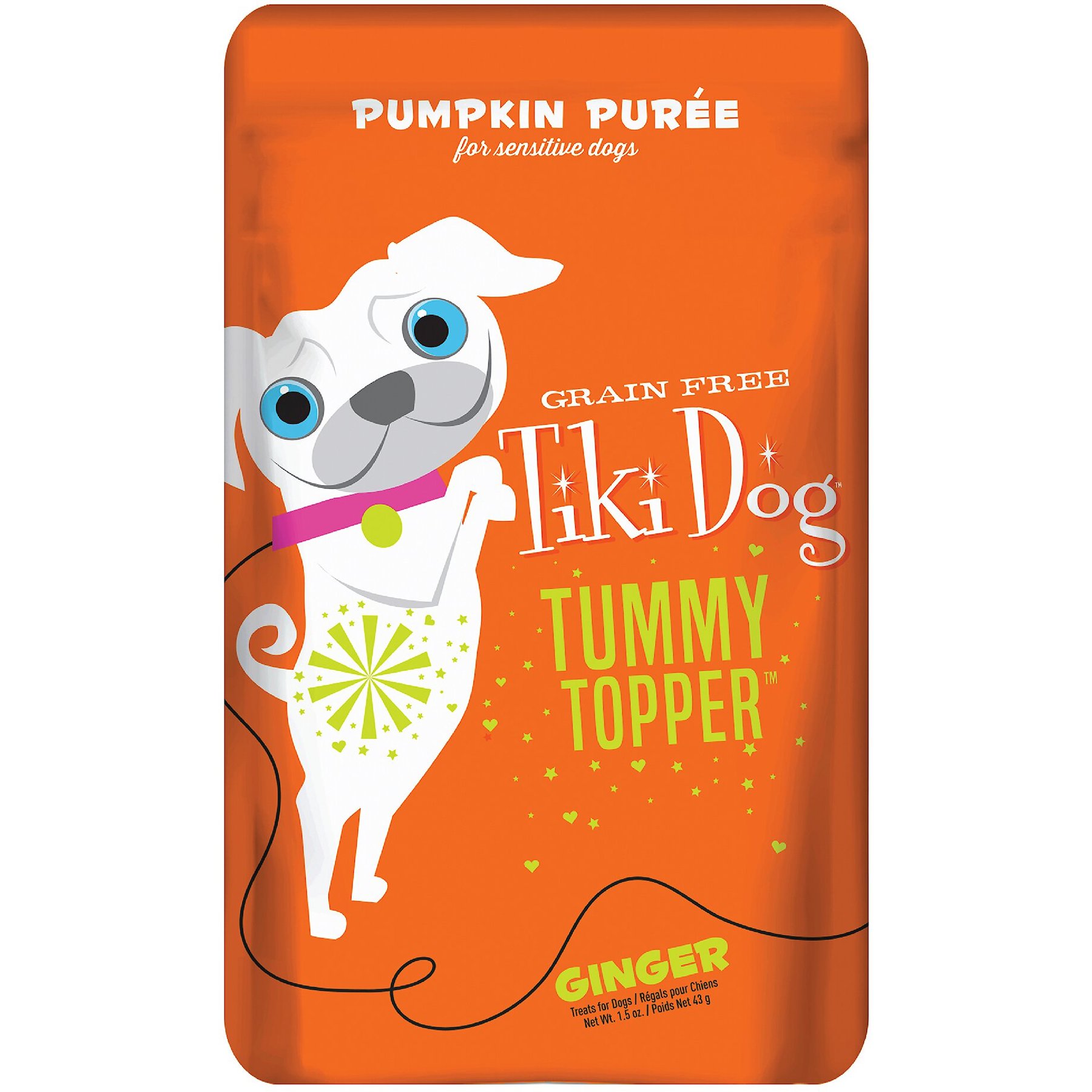 Tiki Dog Tummy Topper Pumpkin & Ginger Puree Grain-Free Wet Dog Food Topper