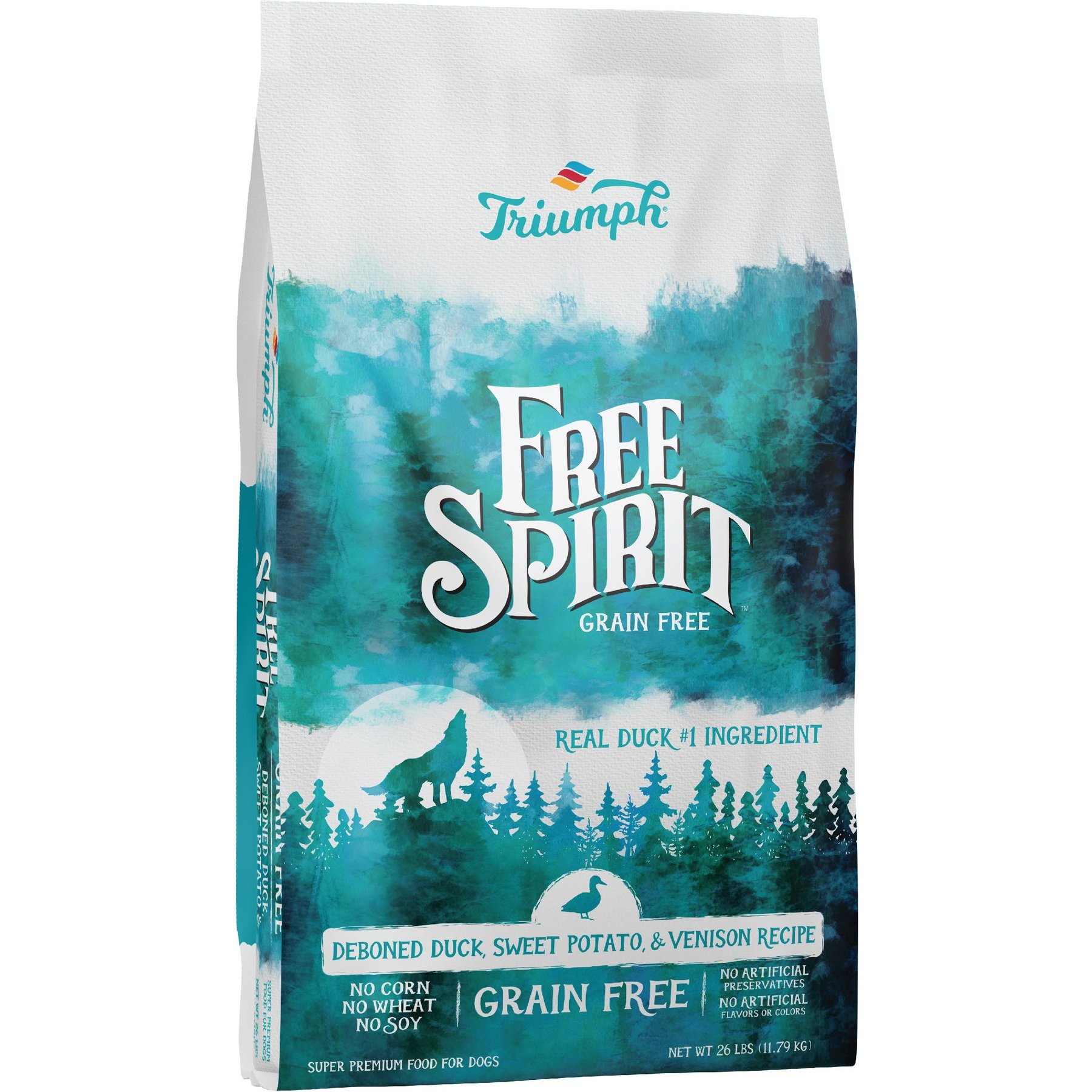 Triumph Free Spirit Grain-Free Deboned Duck, Sweet Potato & Venison Recipe Dry Dog Food