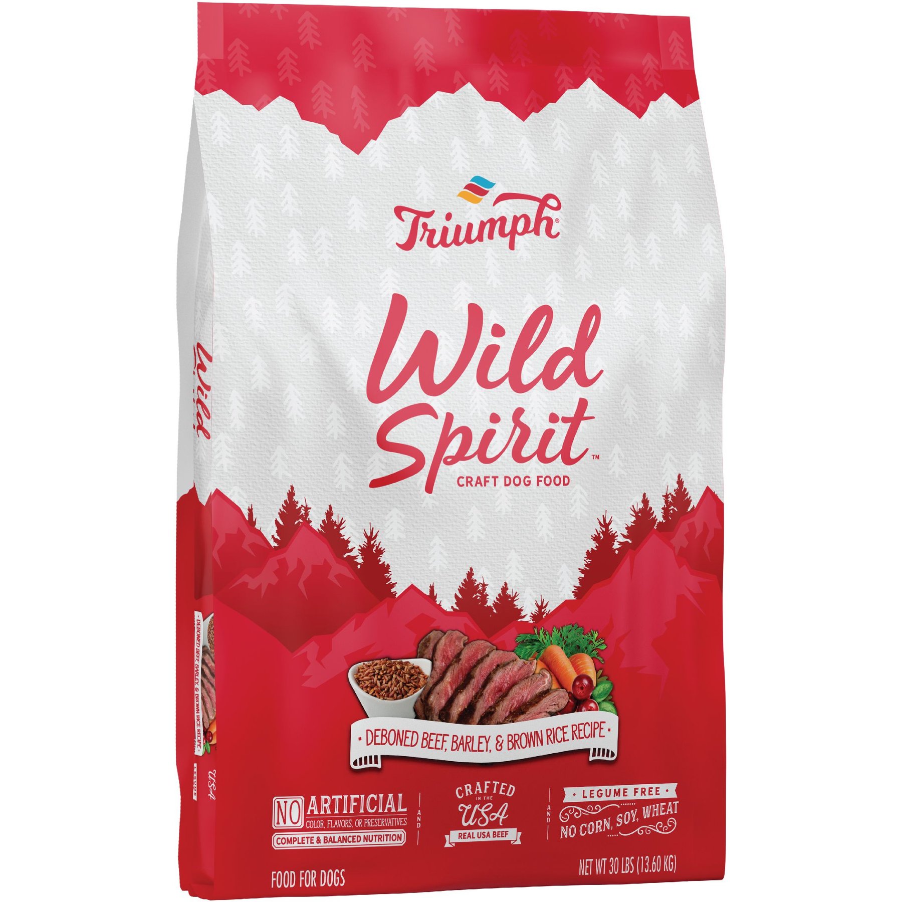 Triumph Wild Spirit Deboned Beef, Barley & Brown Rice Recipe Dry Dog Food