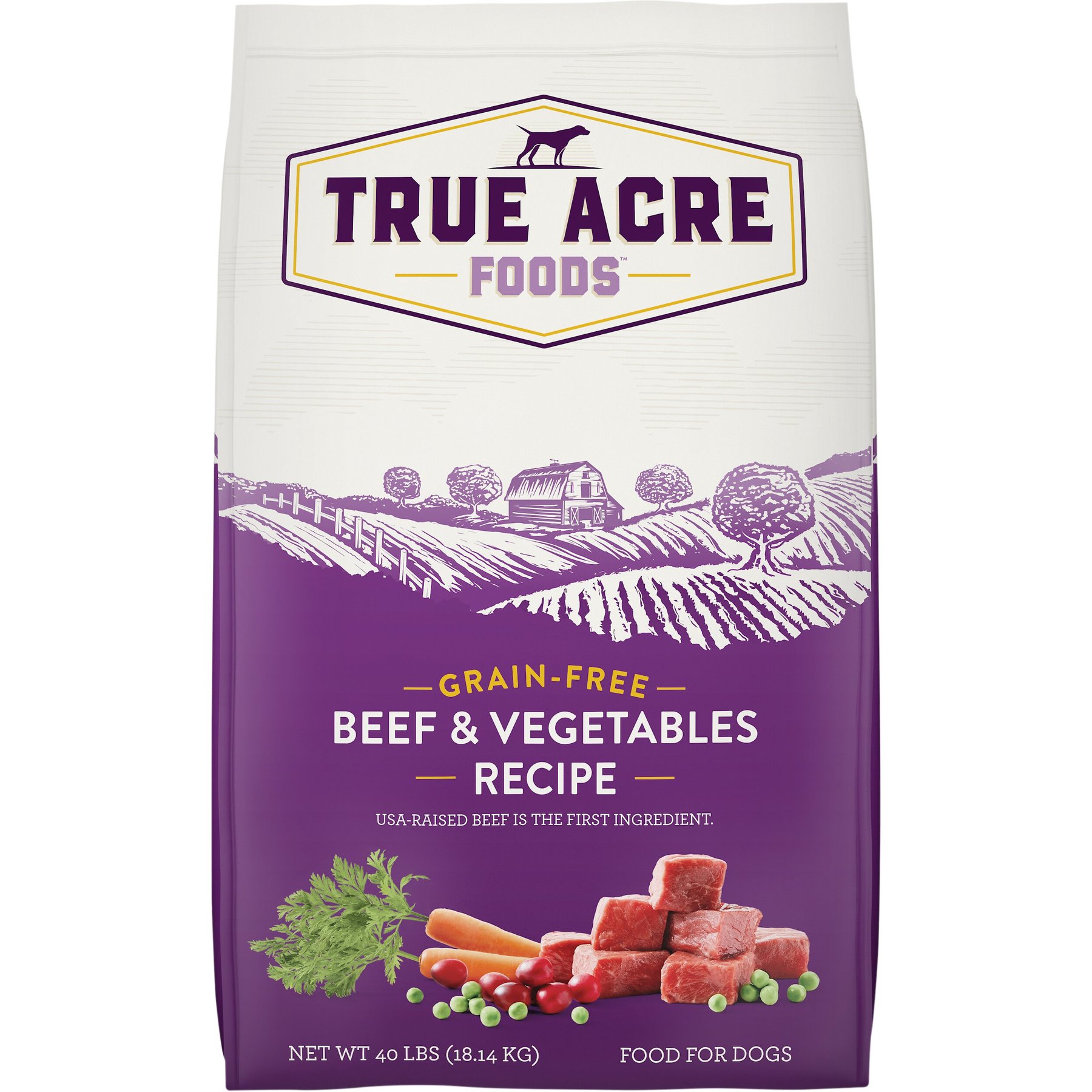 True Acre Foods Grain-Free Beef & Vegetable Dry Dog Food
