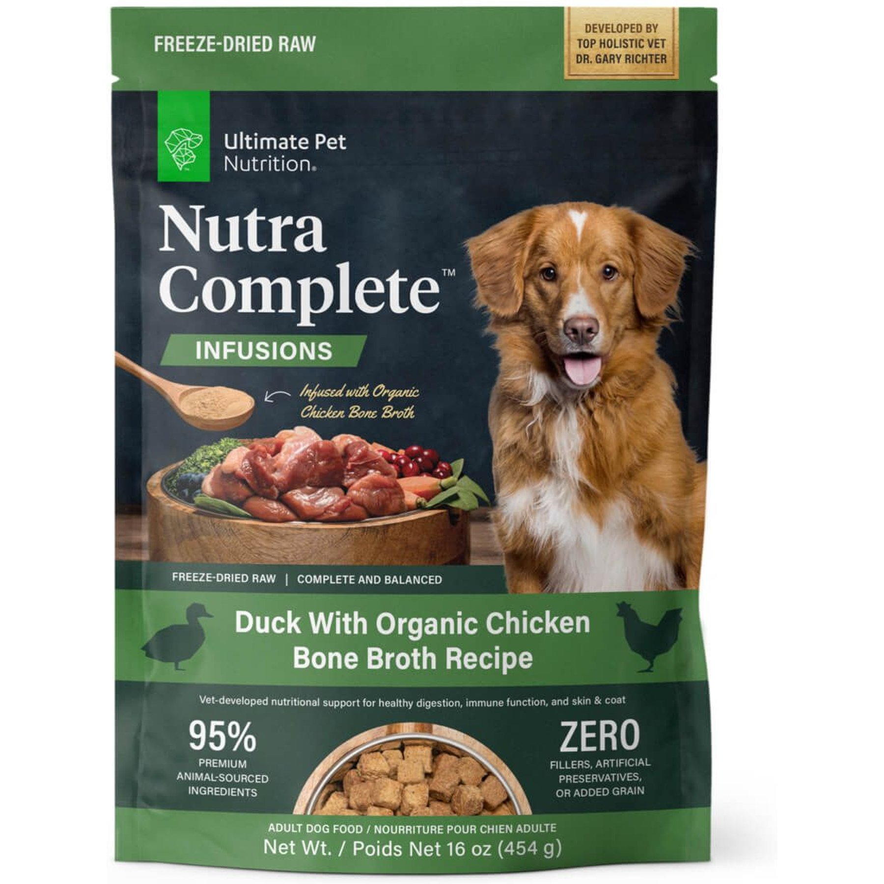 Ultimate Pet Nutrition Nutra Complete Infusions Duck Raw Freeze-Dried Dog Food
