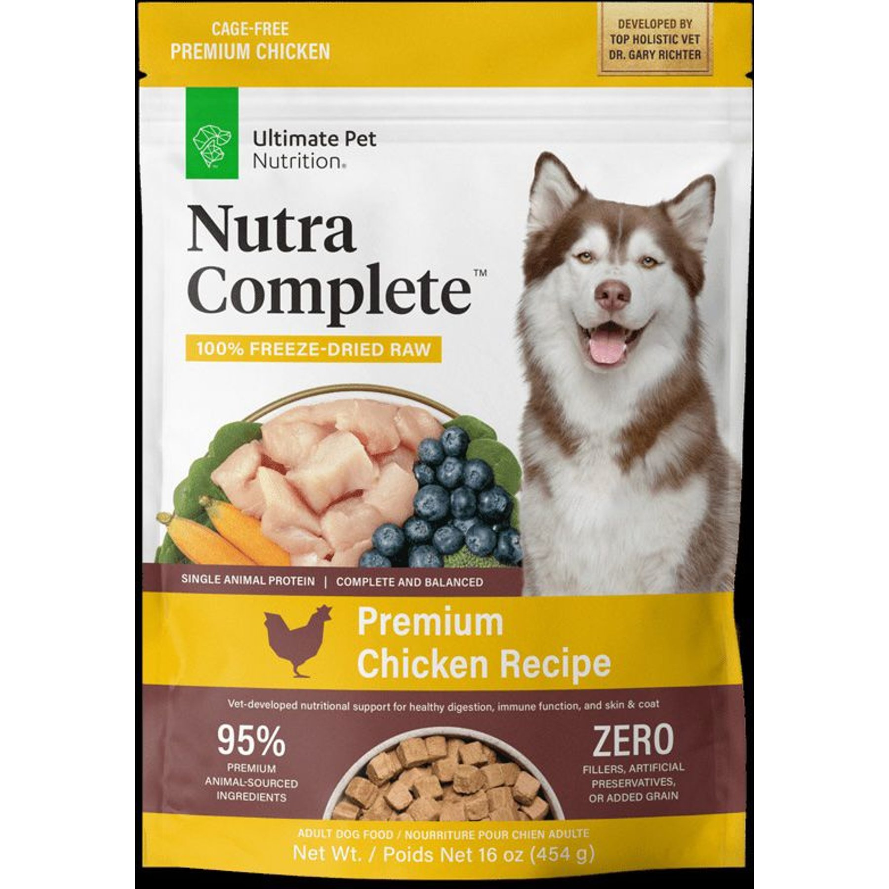 Ultimate Pet Nutrition Nutra Complete Premium Chicken Freeze-Dried Raw Dog Food
