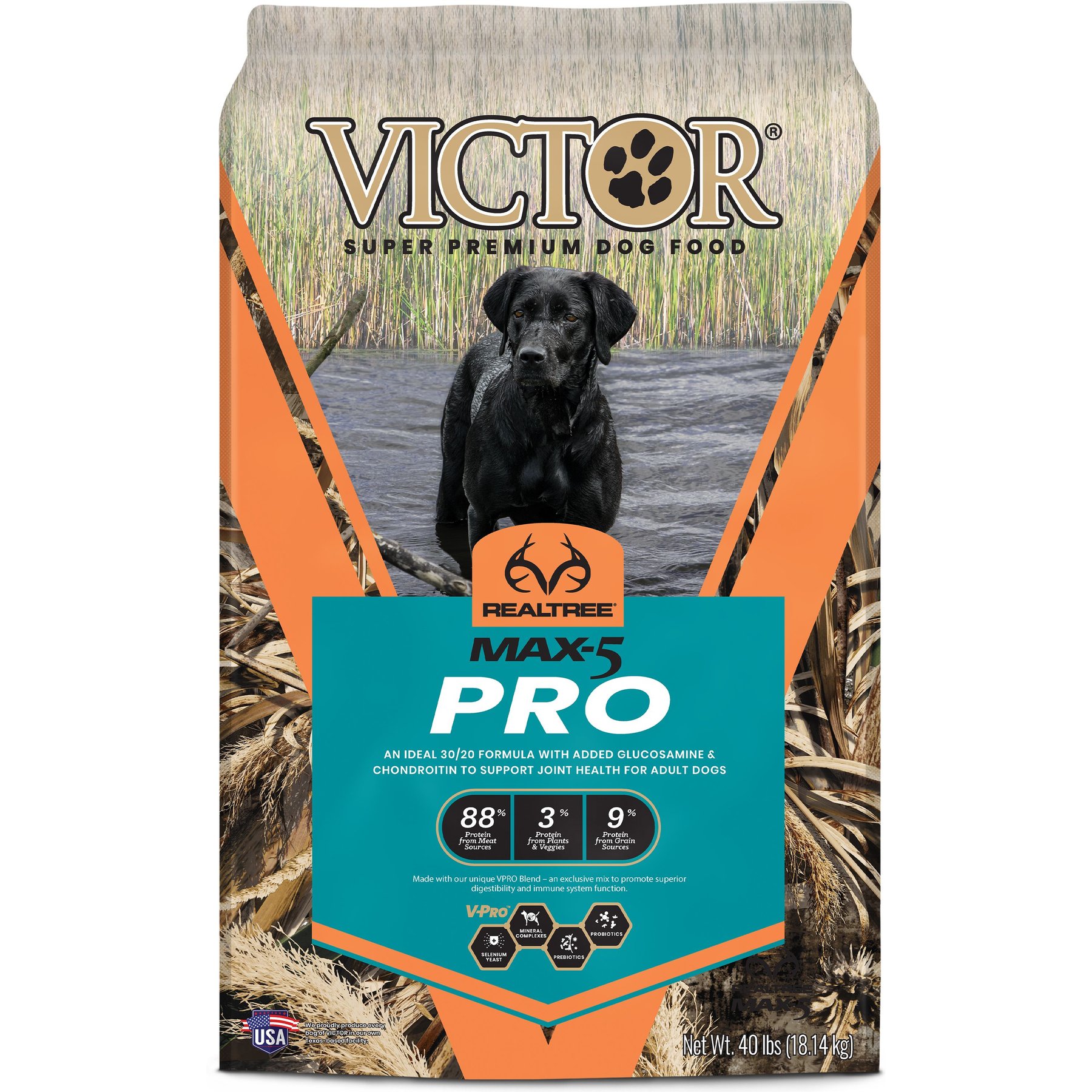 VICTOR Realtree Max-5 Pro 30/20 High Protein Joint Support Active Sporting Dry Dog Food