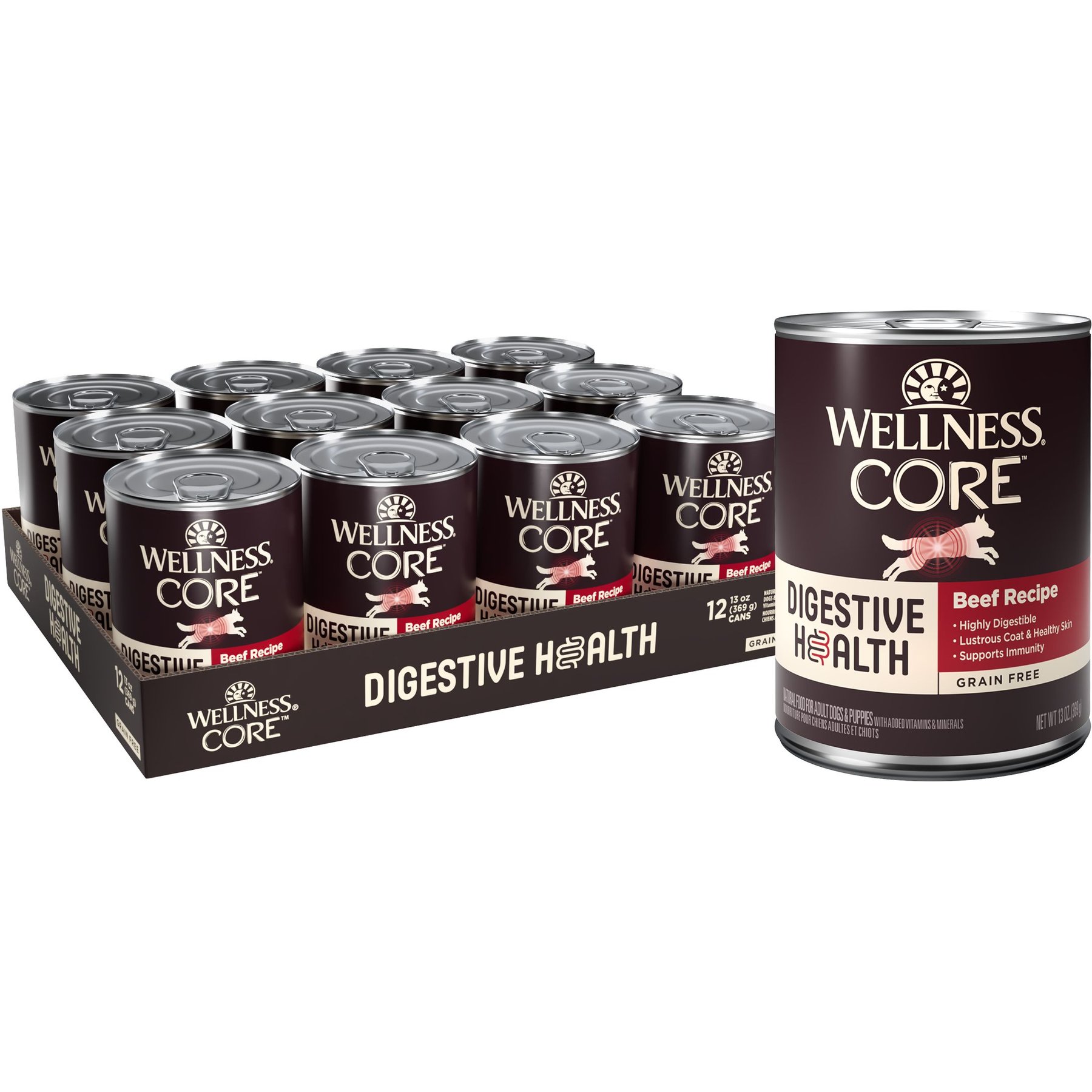 Wellness CORE Digestive Health Beef Recipe Grain-Free Wet Dog Food