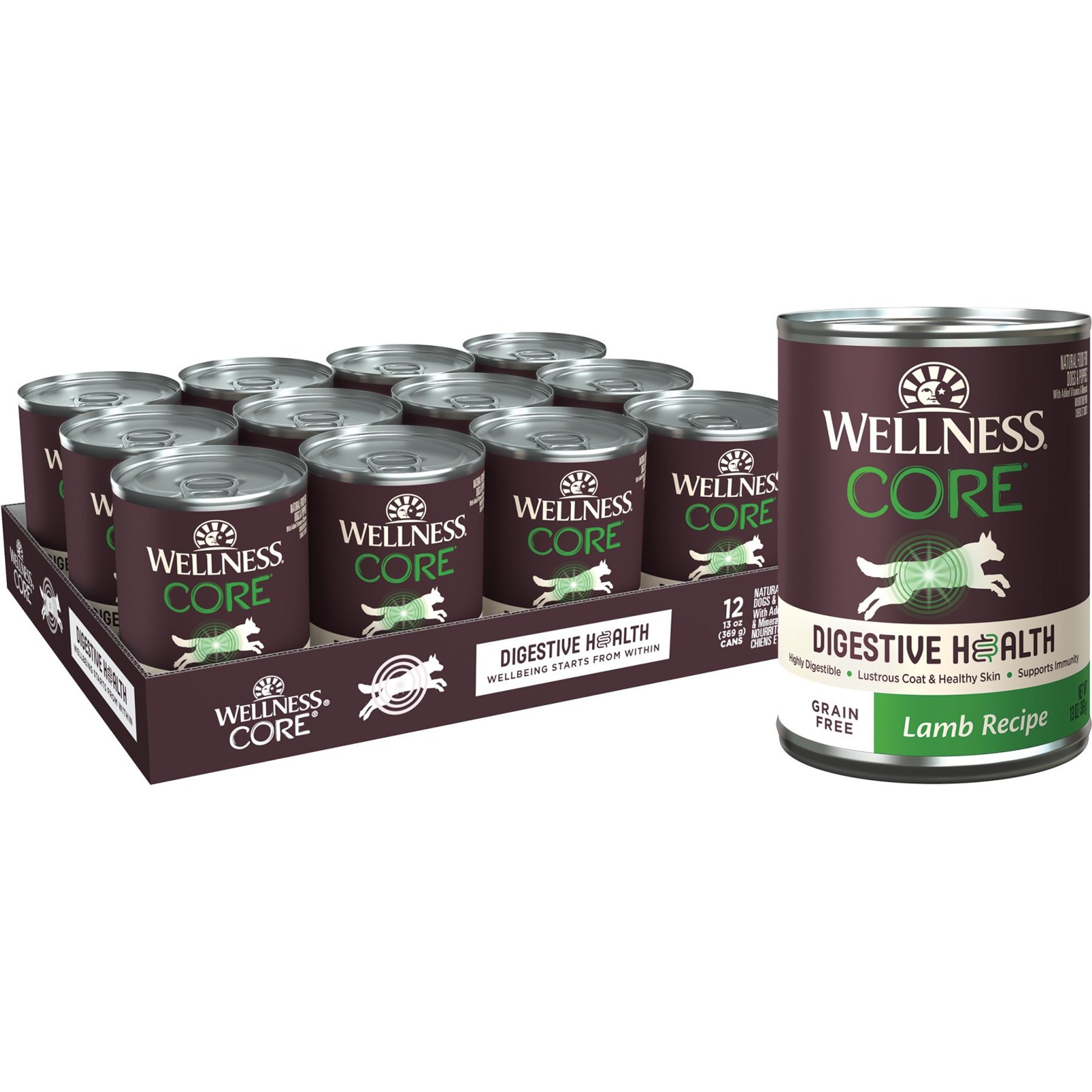 Wellness Wellness CORE Digestive Health Lamb Recipe Grain-Free Wet Dog Food dog food package