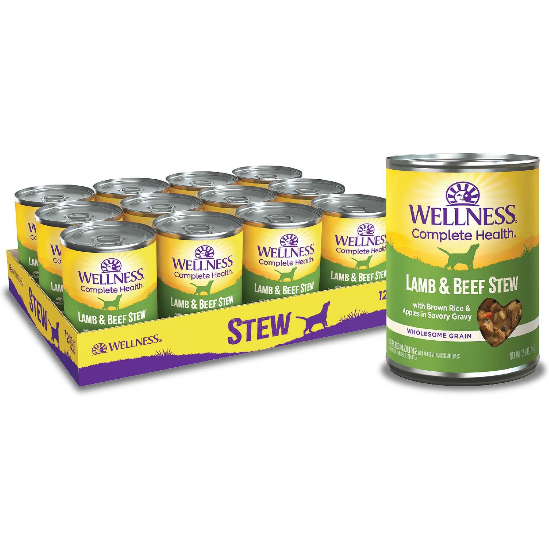Wellness Lamb & Beef Stew with Brown Rice & Apples Canned Dog Food