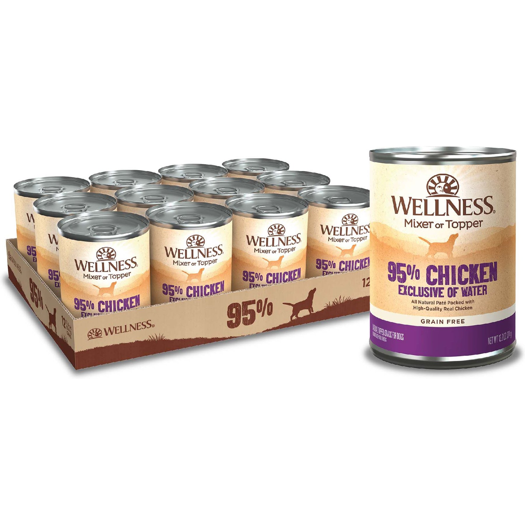 Wellness Ninety-Five Percent Chicken Grain-Free Natural Canned Dog Food
