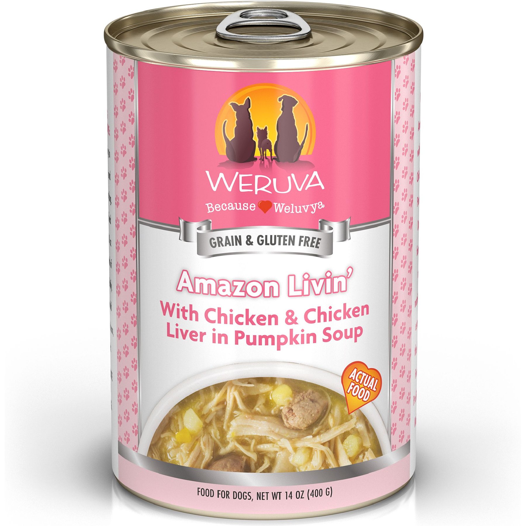 Weruva Amazon Livin' with Chicken & Chicken Liver in Pumpkin Soup Grain-Free Canned Dog Food