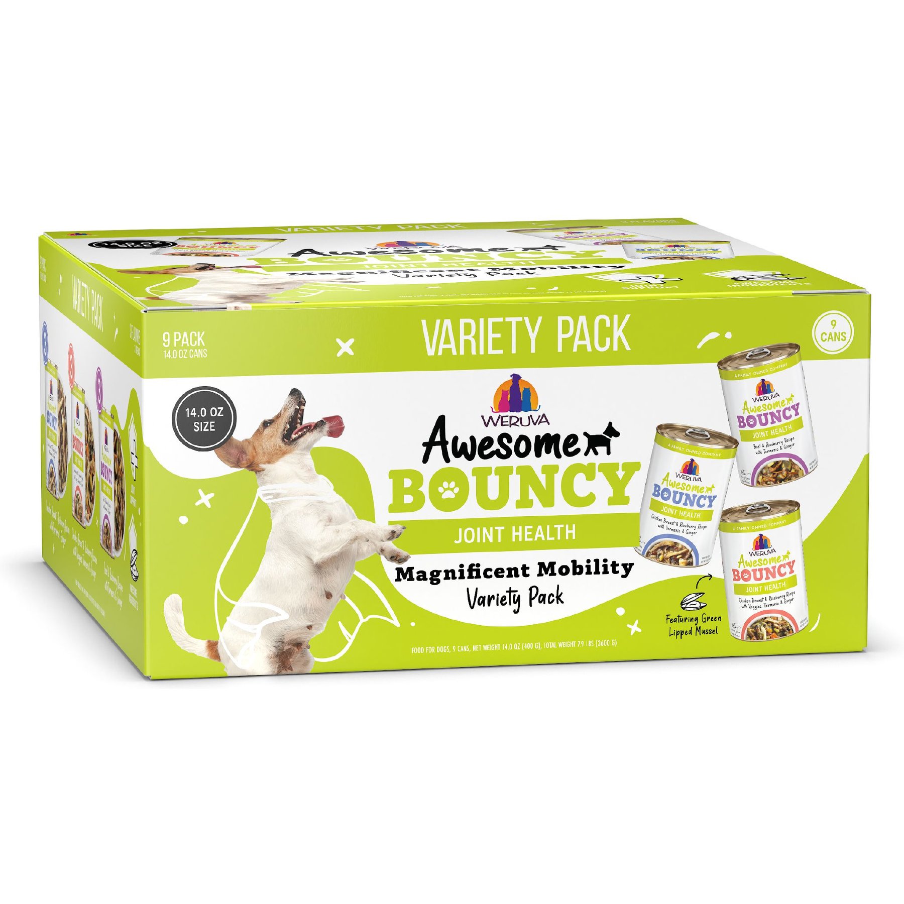 Weruva Awesome Bouncy Magnificent Mobility Variety Pack Adult Gluten-Free Chicken Shredded Canned Wet Dog Food