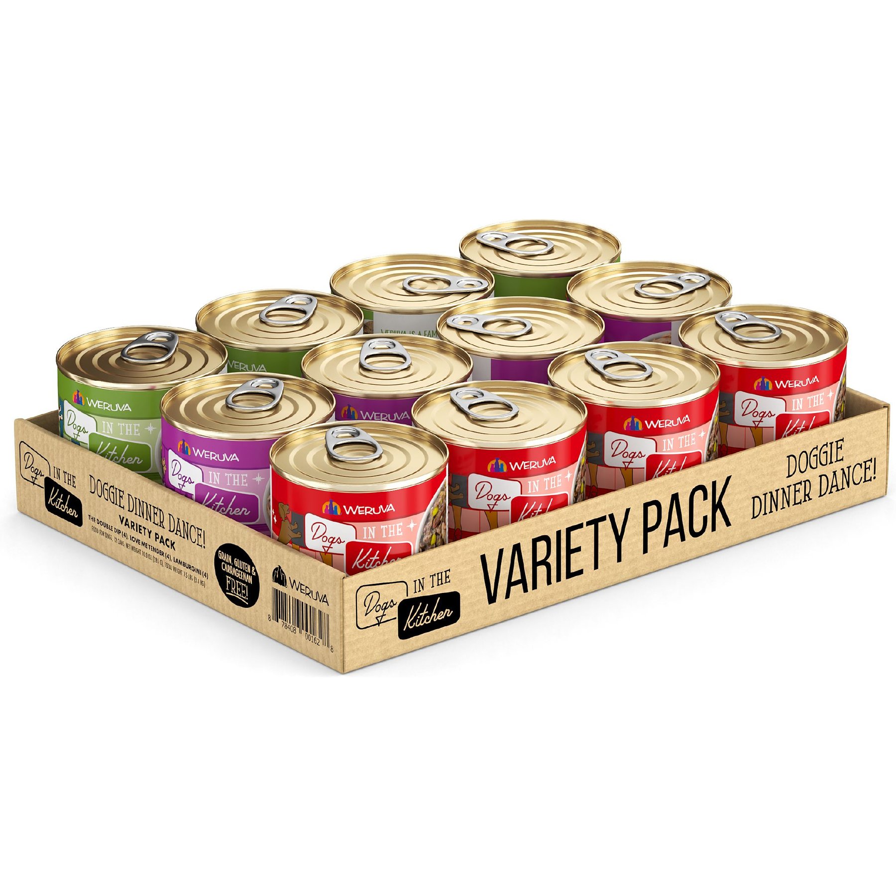 Weruva Dogs in the Kitchen Doggie Dinner Dance! Variety Pack Grain-Free Canned Dog Food