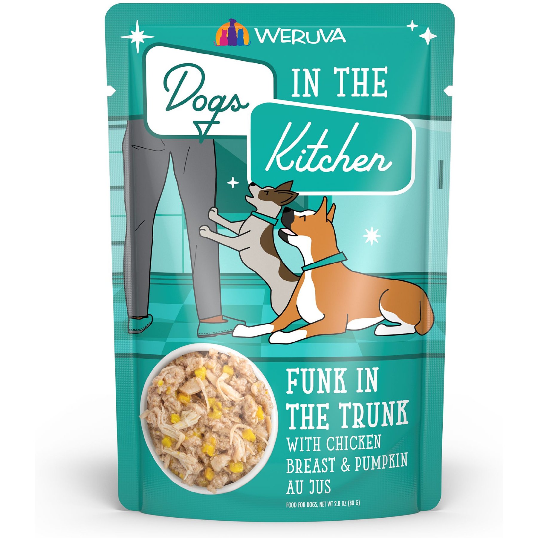 Weruva Dogs in the Kitchen Funk in the Trunk with Chicken Breast & Pumpkin Au Jus Grain-Free Dog Food Pouches