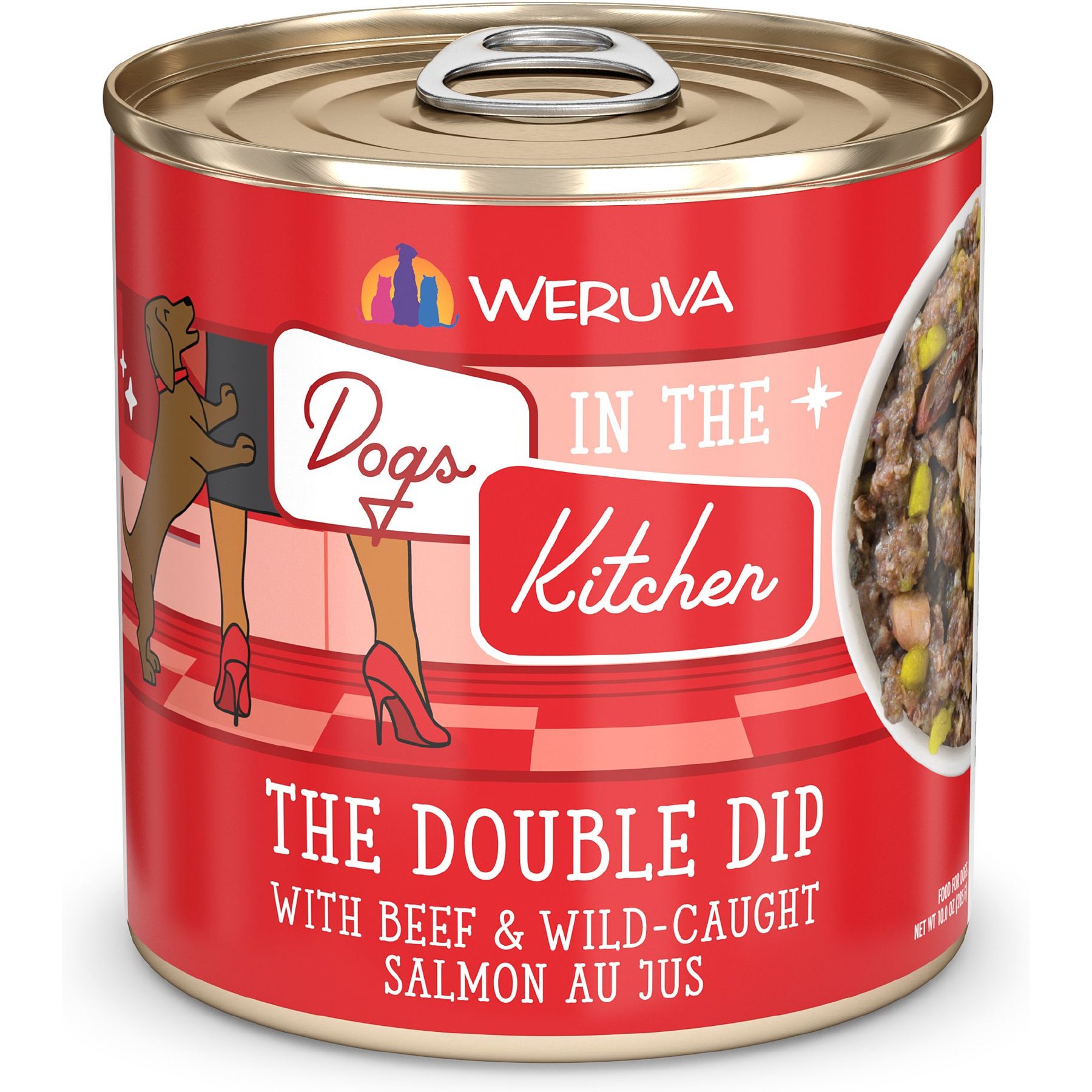 Weruva Dogs in the Kitchen The Double Dip with Beef & Wild Caught Salmon Au Jus Grain-Free Canned Dog Food