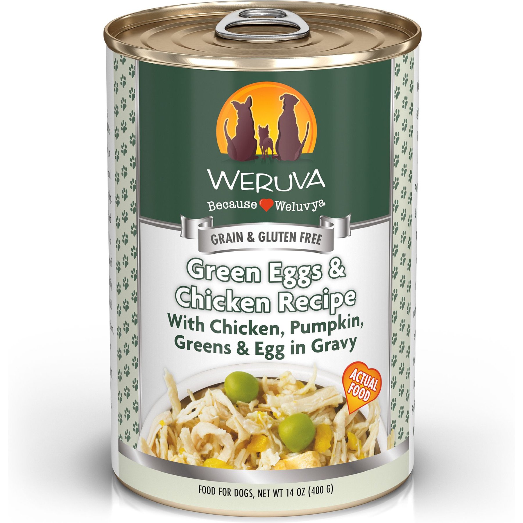 Weruva Weruva Green Eggs & Chicken with Chicken, Egg, & Greens in Gravy Grain-Free Canned Dog Food dog food package
