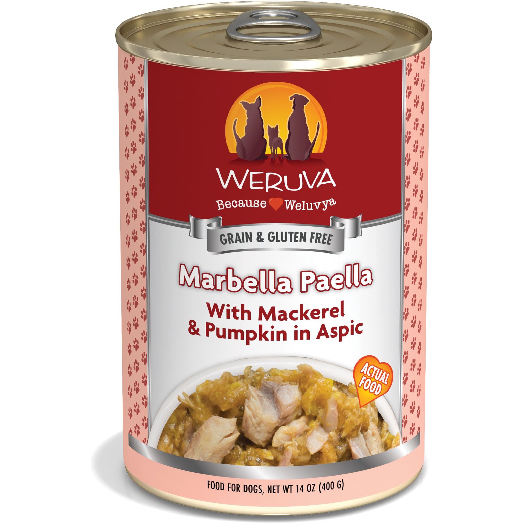 Weruva Marbella Paella with Mackerel & Pumpkin in Aspic Grain-Free Canned Dog Food