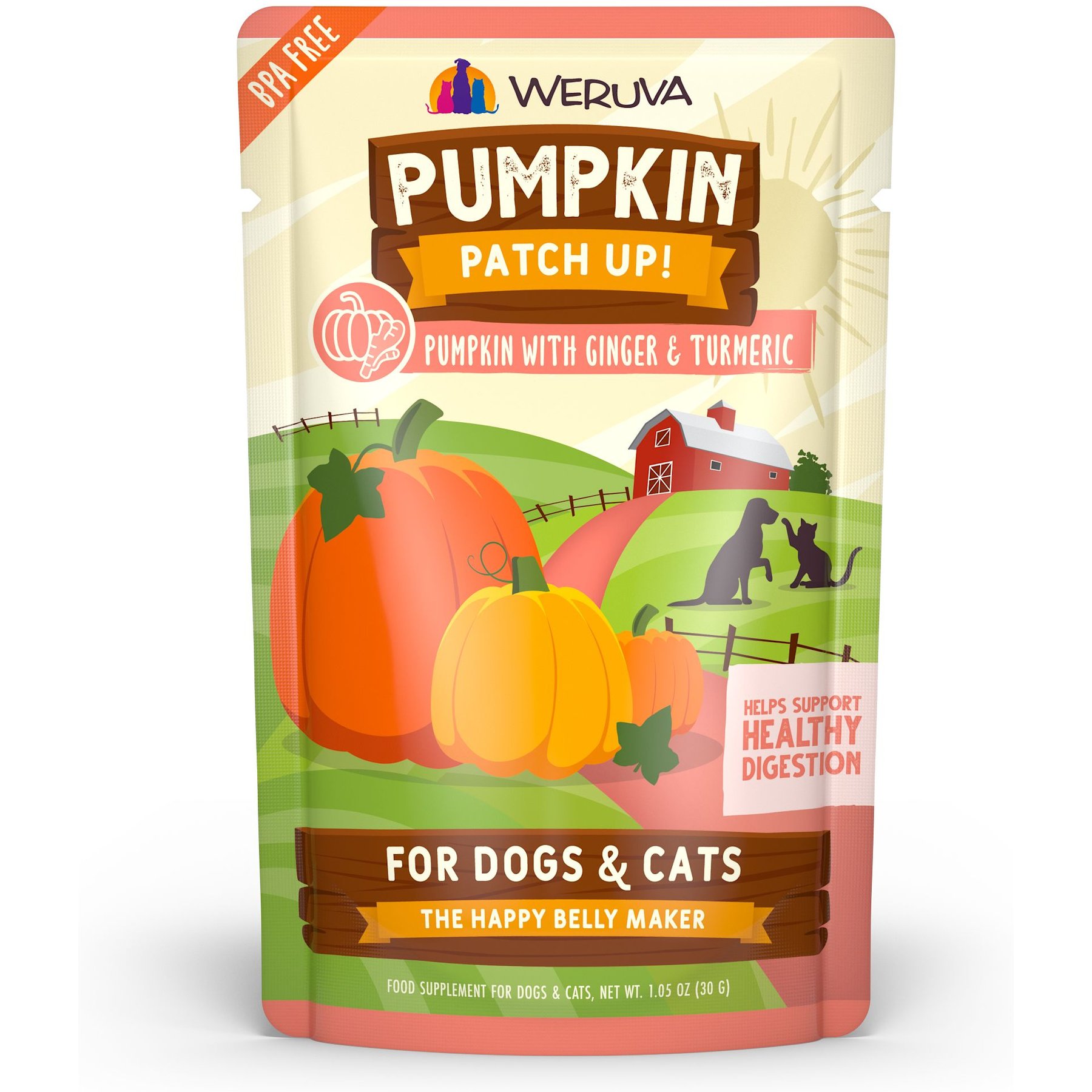 Weruva Pumpkin Patch Up! Pumpkin with Ginger & Turmeric Dog & Cat Wet Food Supplement