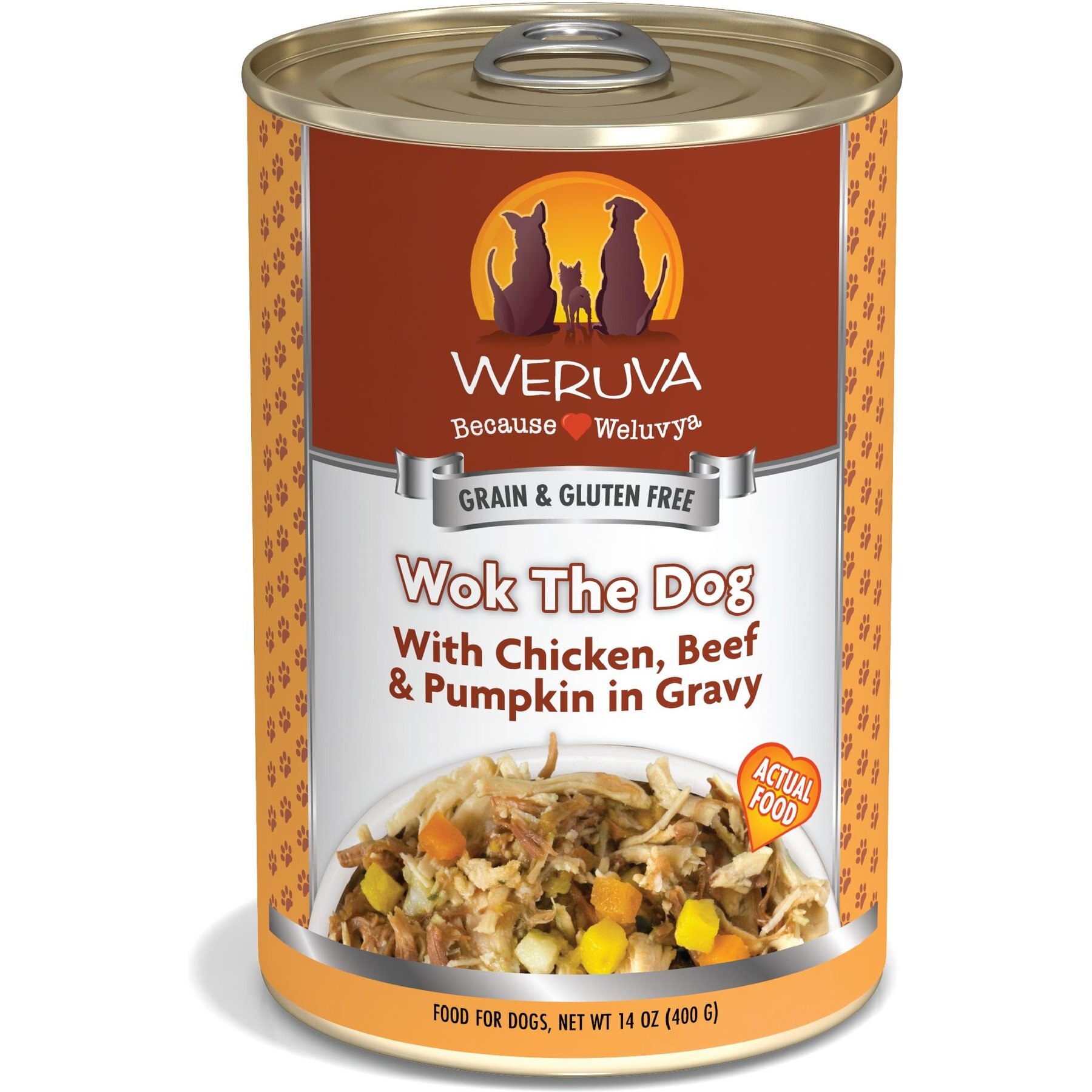 Weruva Wok the Dog with Chicken, Beef & Pumpkin in Gravy Grain-Free Canned Dog Food