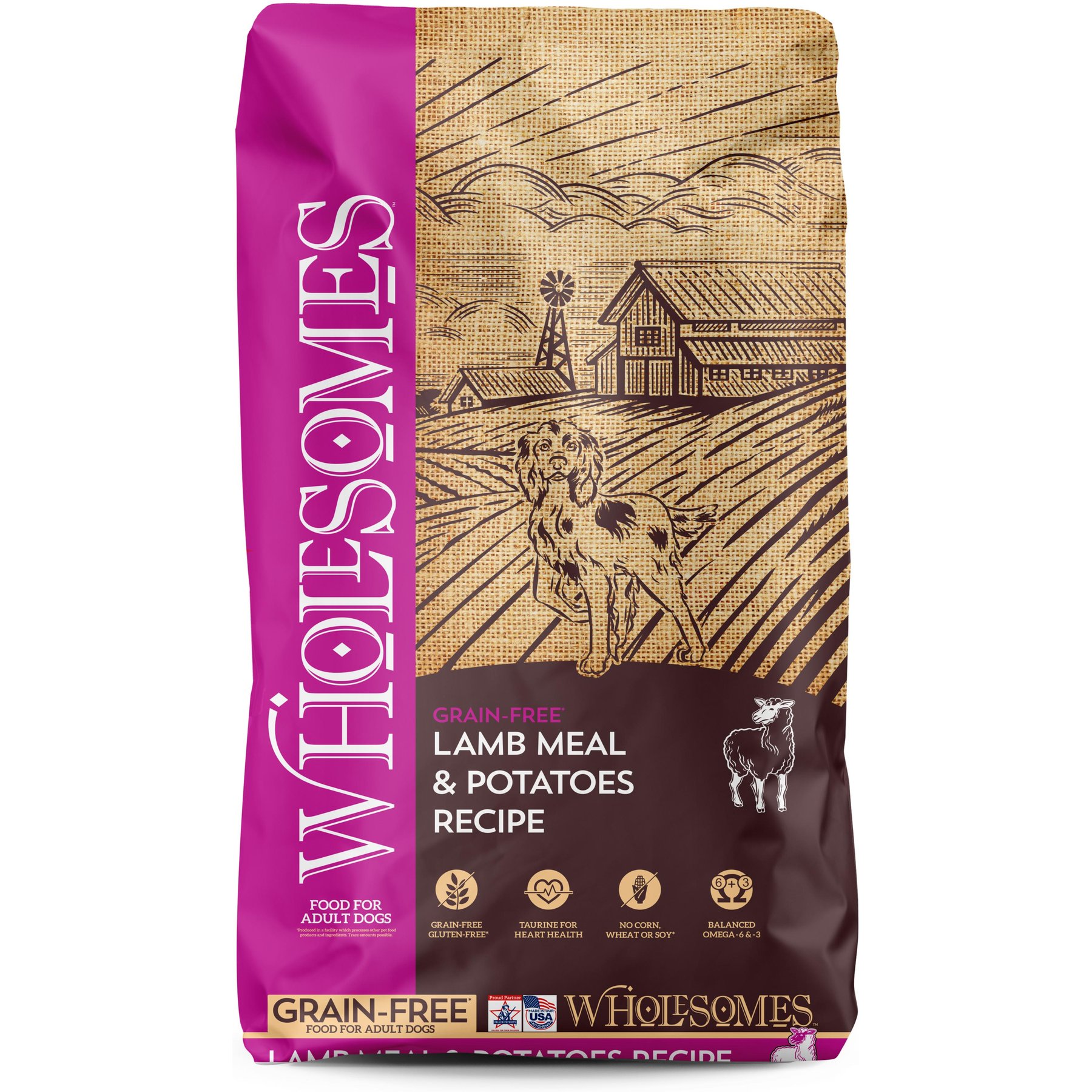 Wholesomes Adult Grain-Free Lamb & Potatoes Dry Dog Food
