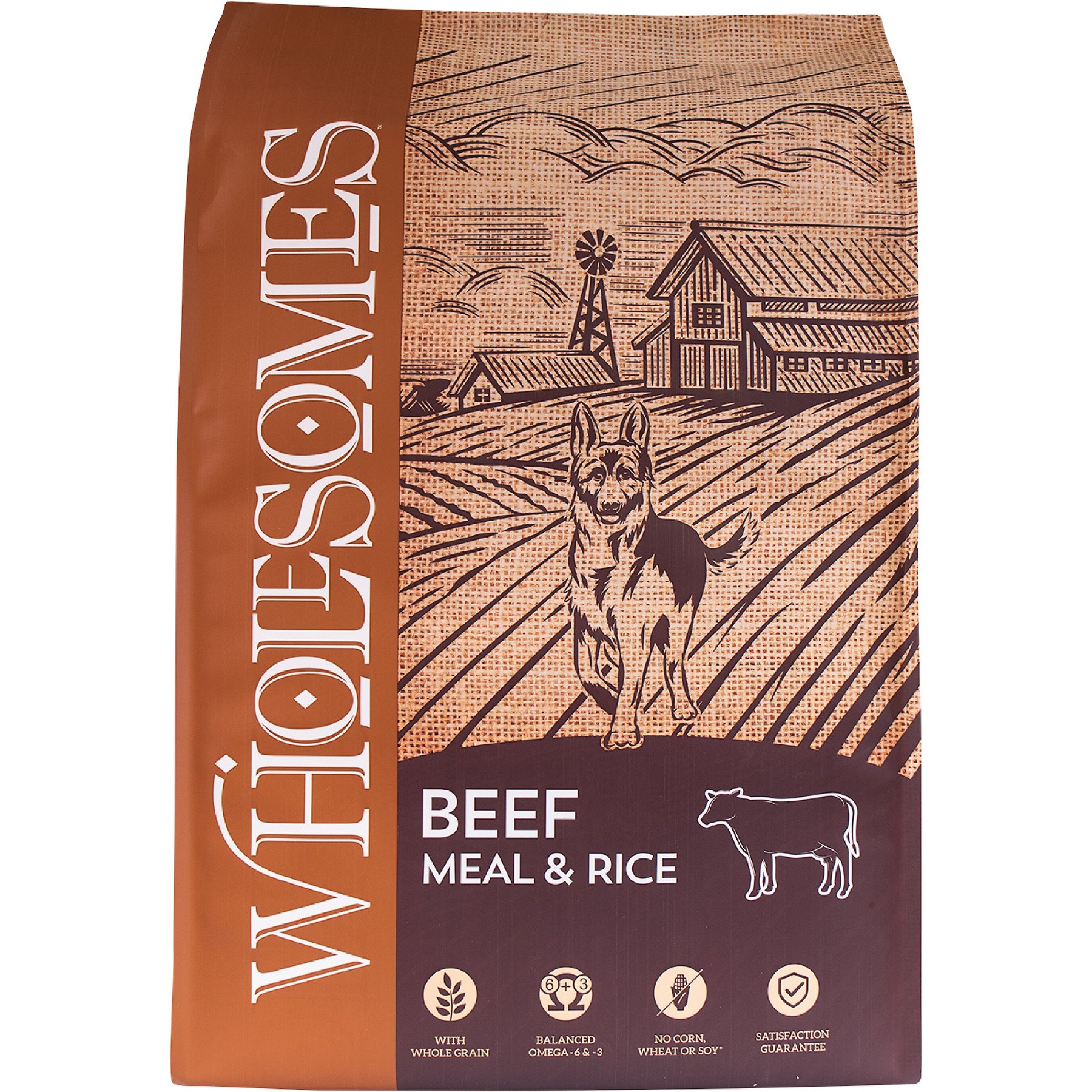 Wholesomes Beef Meal & Rice Formula Dry Dog Food