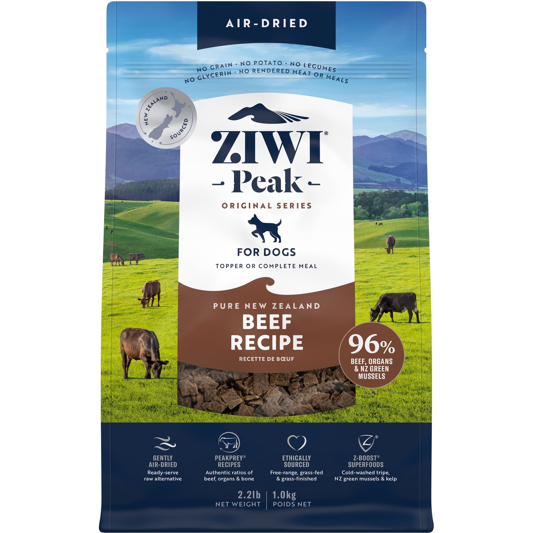 ZIWI Peak Beef Grain-Free Air-Dried Dog Food