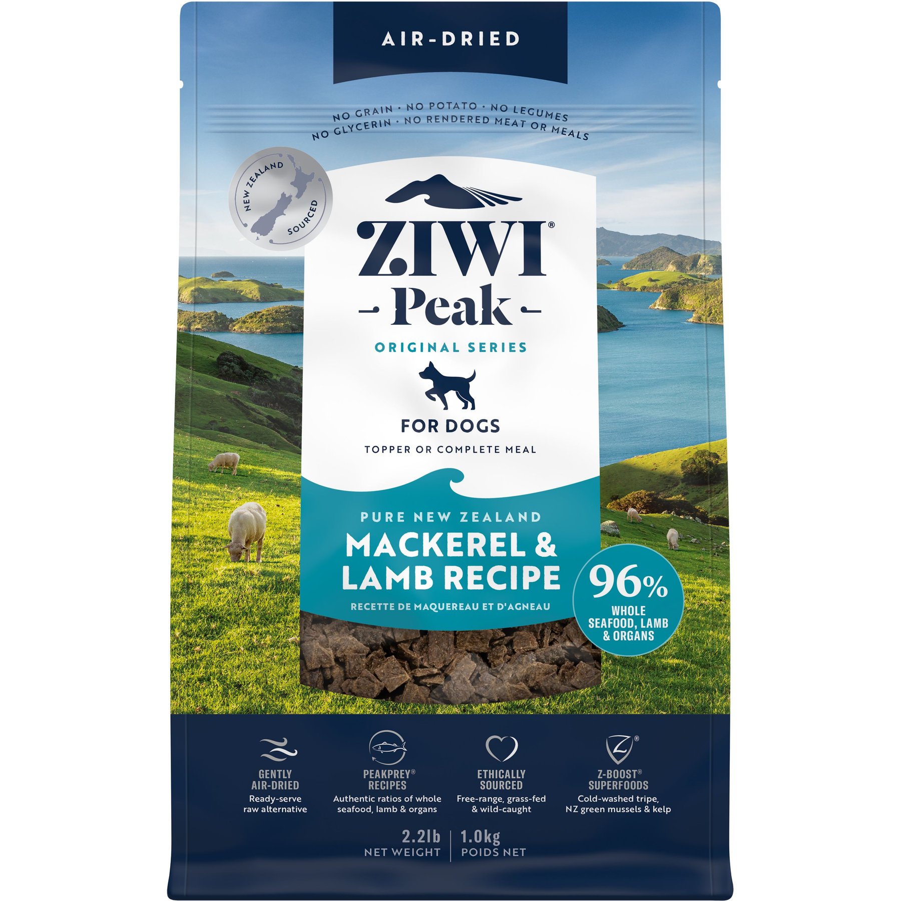 ZIWI Peak Mackerel & Lamb Grain-Free Air-Dried Dog Food
