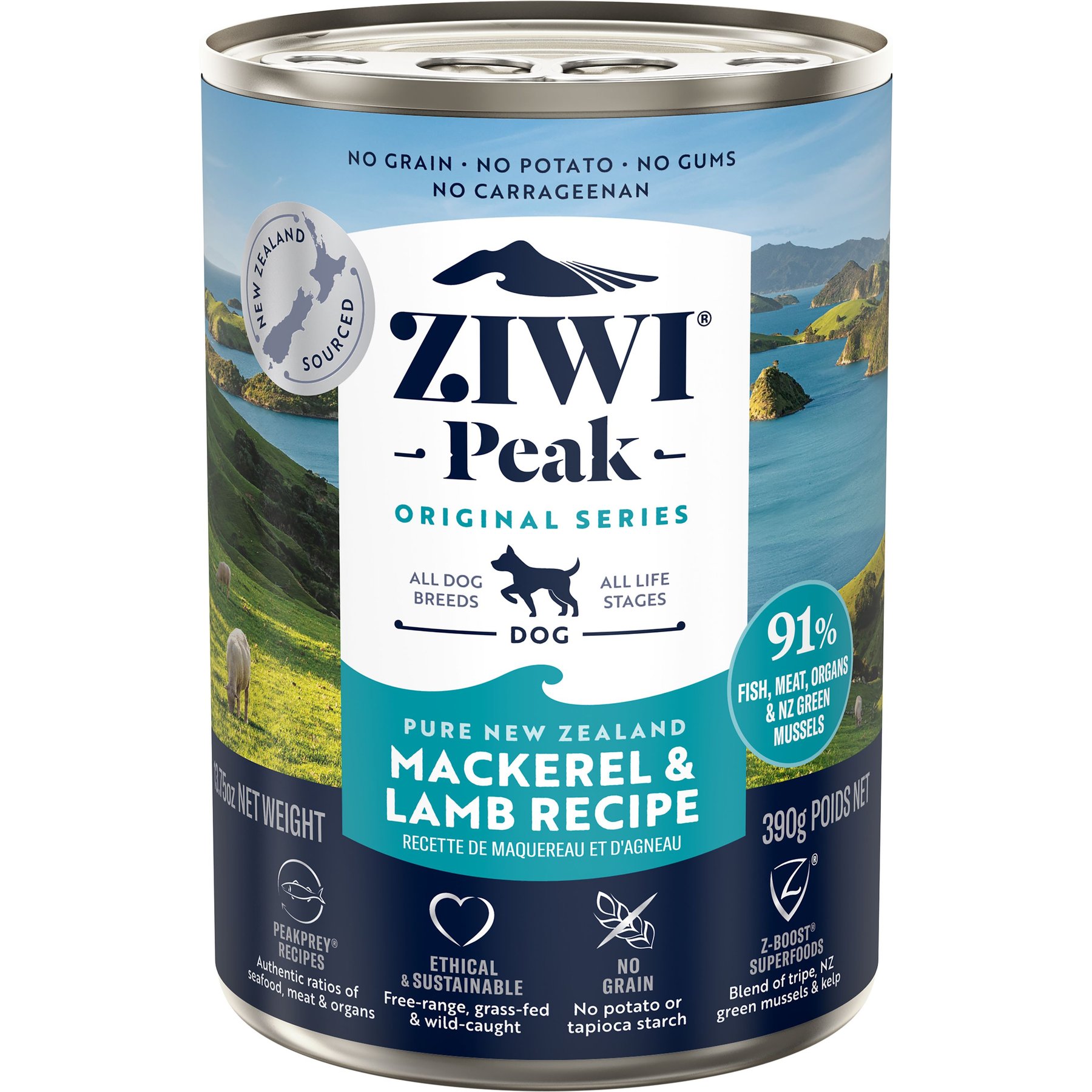 ZIWI Peak Mackerel & Lamb Recipe Canned Dog Food